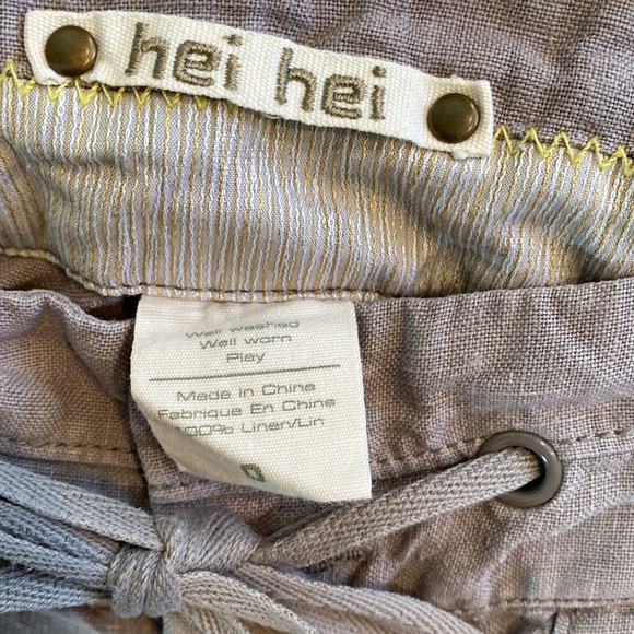 Hei Hei linen pants, grey, size 0 - Picture 5 of 5
